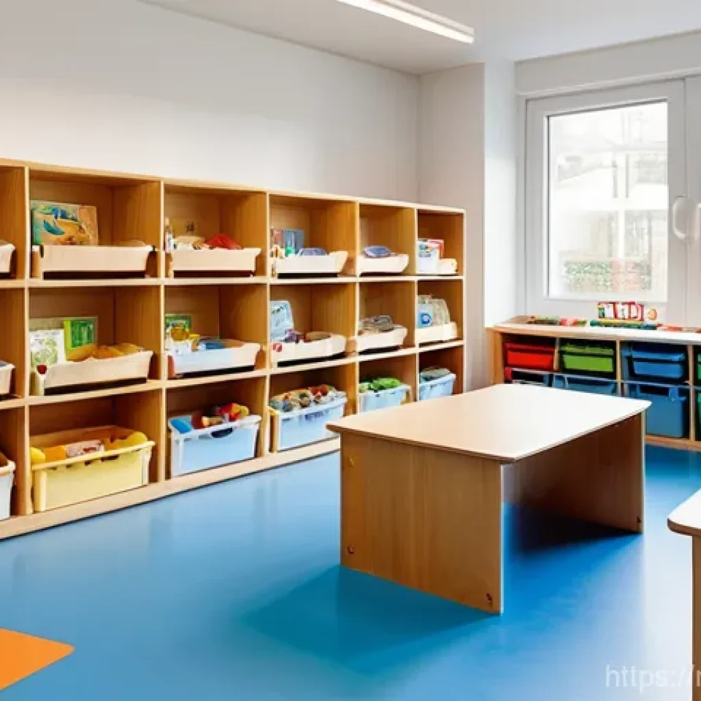 유아교육지도사로서의 교육 자료 보관법 - **Prompt:** A brightly lit, organized early childhood classroom in the Netherlands, designed for chi...