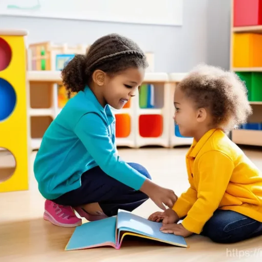 유아교육지도사로서의 경력 발전 방안 - **Prompt:** A warm and inviting scene inside a modern Dutch "kinderdagverblijf" (daycare center). A ...