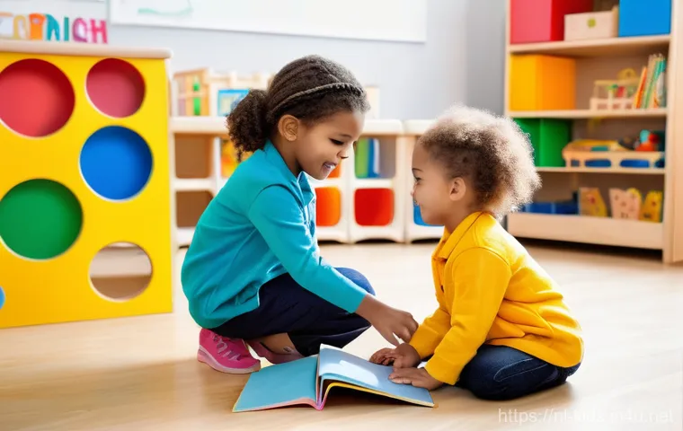 유아교육지도사로서의 경력 발전 방안 - **Prompt:** A warm and inviting scene inside a modern Dutch "kinderdagverblijf" (daycare center). A ...