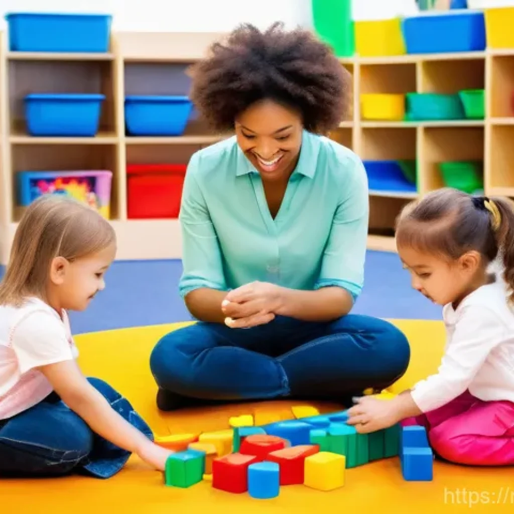 유아교육지도사 자격증 시험의 최신 경향 - **Prompt 1: Vibrant Childcare Learning Experience**
A bright, wide-angle shot inside a modern, w...