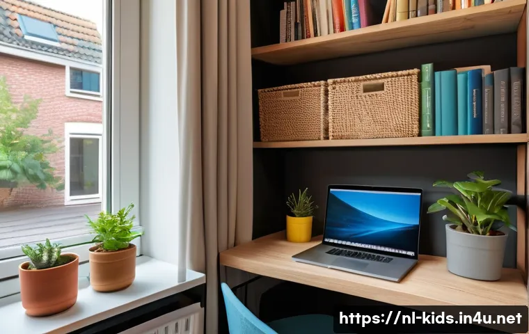 유아교육지도사 자격증 준비 시 학습 동기 유지법 - A cozy study corner in a modern Dutch home, featuring a clean wooden desk with a laptop, colorful st...