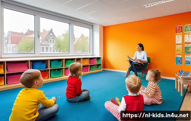 유아교육지도사 실무에서 유용한 서적 - A warm and inviting early childhood classroom in the Netherlands, featuring young children aged 3-5 ...