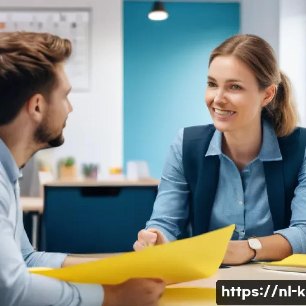 유아교육지도사로서의 상급자와의 소통 팁 - A professional Dutch childcare worker attentively engaging in active listening with her supervisor i...