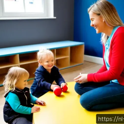 유아교육지도사 직업 만족도를 높이는 방법 - Photorealistic candid scene in a bright Dutch preschool classroom, a fulfilled early childhood educa...